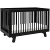 Hudson 3-in-1 Convertible Crib with Toddler Bed Conversion Kit in Black