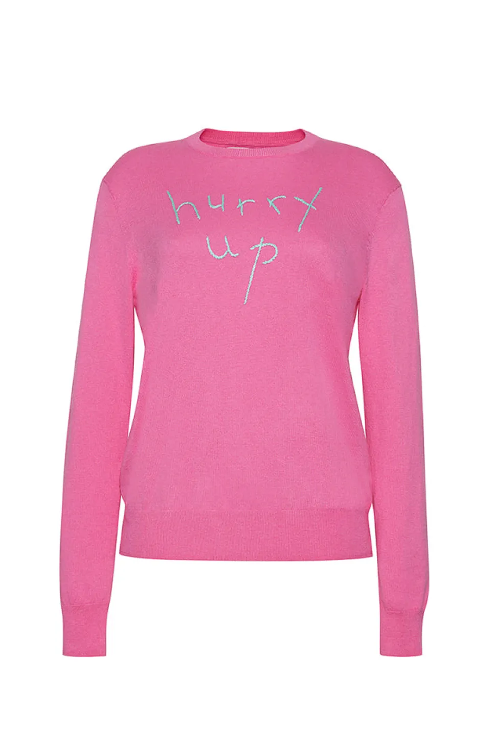 Hurry Up/Slow Down Crewneck in Magenta