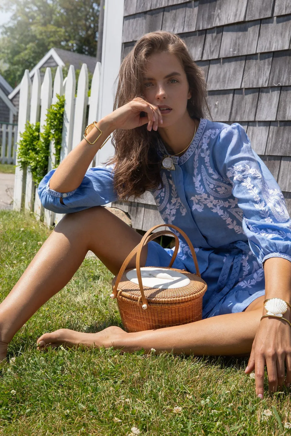 Hydrangea Imogen Tiered Mini Dress