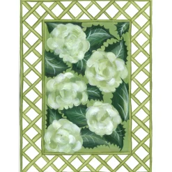 Hydrangea Trellis En Vert Art Print