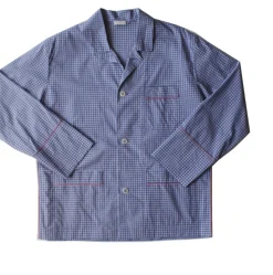 Hyperion Men's Pajama Top in Blue Check