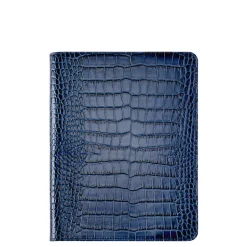 9-Inch Wire-O-Notebook in Crocodile Embossed Leather