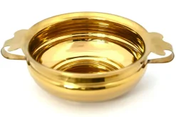Indian Handi Serving Bowl in Brass Colored Stainless Steel