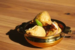 Indian Handi Serving Bowl in Brass Colored Stainless Steel