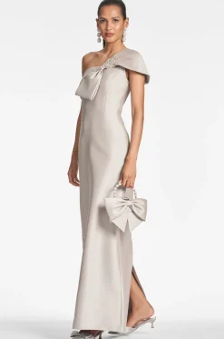 Ines Gown in Frosty Pewter