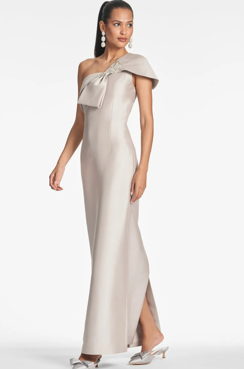 Ines Gown in Frosty Pewter