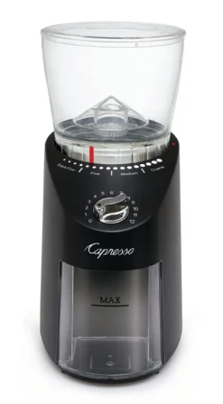 Infinity Plus Conical Burr Coffee Grinder in Black