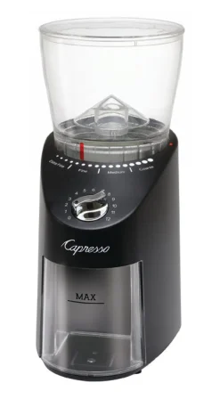 Infinity Plus Conical Burr Coffee Grinder in Black