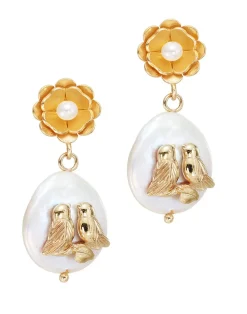 Inseparable Pearl Drops in Pearl & Gold