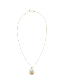 Inseparable Pearl Necklace in Pearl & Red Sapphire