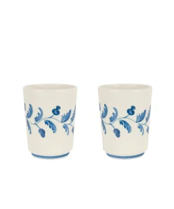 Iris Ceramic Carafe & Pair of Tumblers in Denim