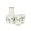Iris Ceramic Carafe & Pair of Tumblers in Dark Green