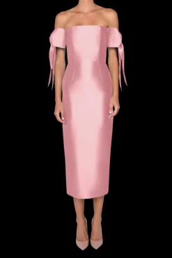 Isabella Silk and Wool Midi Dress