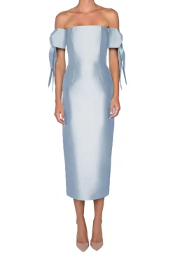 Isabella Silk and Wool Midi Dress