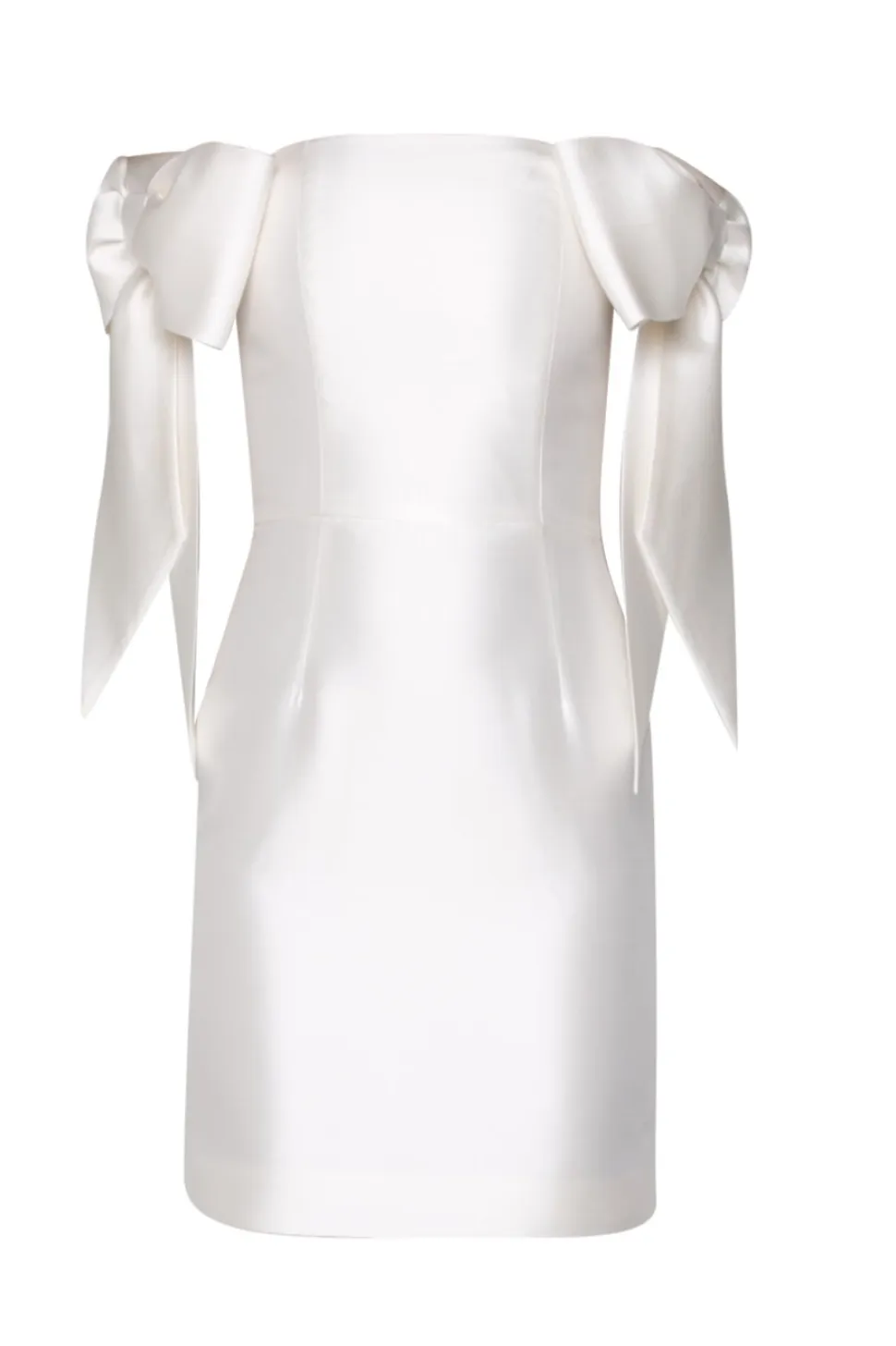 Isabella Silk and Wool Mini Dress in White