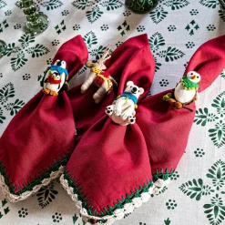 Isadora Napkin in Red, Set of 4