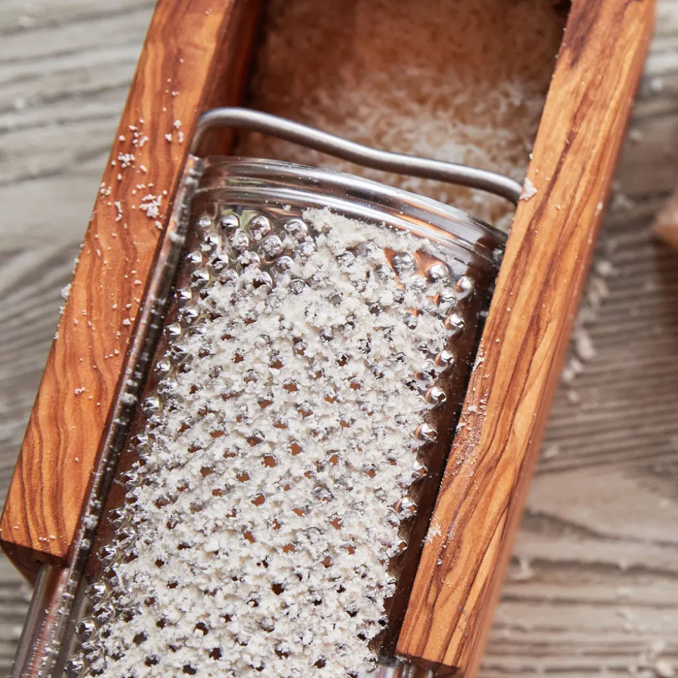 Italian Olivewood Parmesan Cheese Box Grater