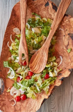 Italian Olivewood Root Salad Bowl