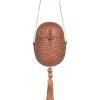 Itza Straw Egg Clutch Bag