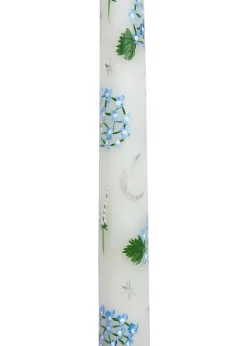 Ivory Evening Hydrangeas Hand-Painted Taper Candles, Set of Two