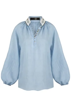 Ivy Blouse in Blue & White