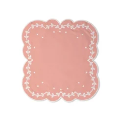 Ivy Placemat and Napkin Set in Pink