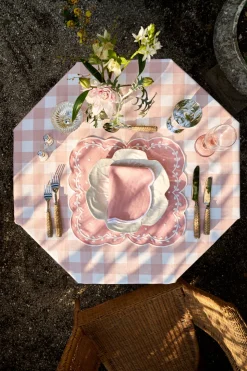 Ivy Placemat and Napkin Set in Pink