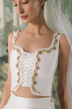 Ivy Sermeh Bustier in Off-White