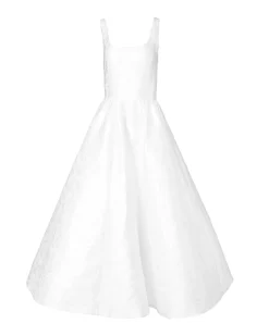 Jacquard Scoopneck Fit & Flare Midi Dress