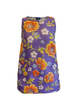 Jacquard Swing Swing Dress in Purple