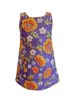 Jacquard Swing Swing Dress in Purple