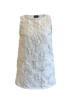Jacquard Swing Swing Dress in All White