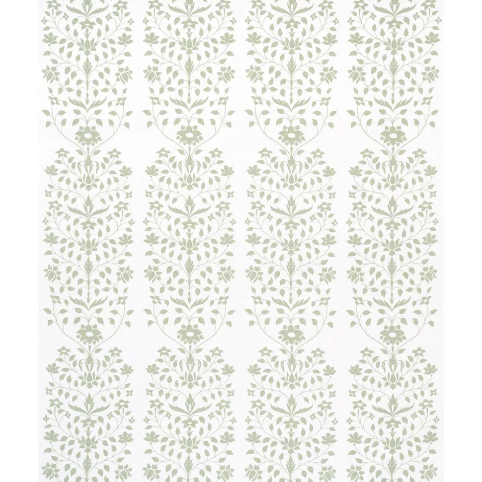 Jaipur Mughal Flower Fabric in Green