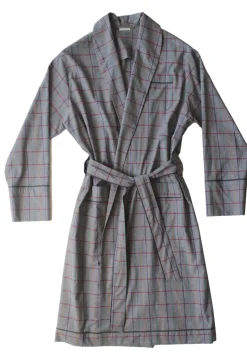Janus Men's Robe in Grey Flannella Plaid