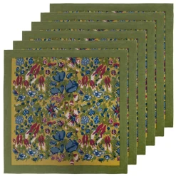 Jardin Napkins Blue & Vert, Set of 6