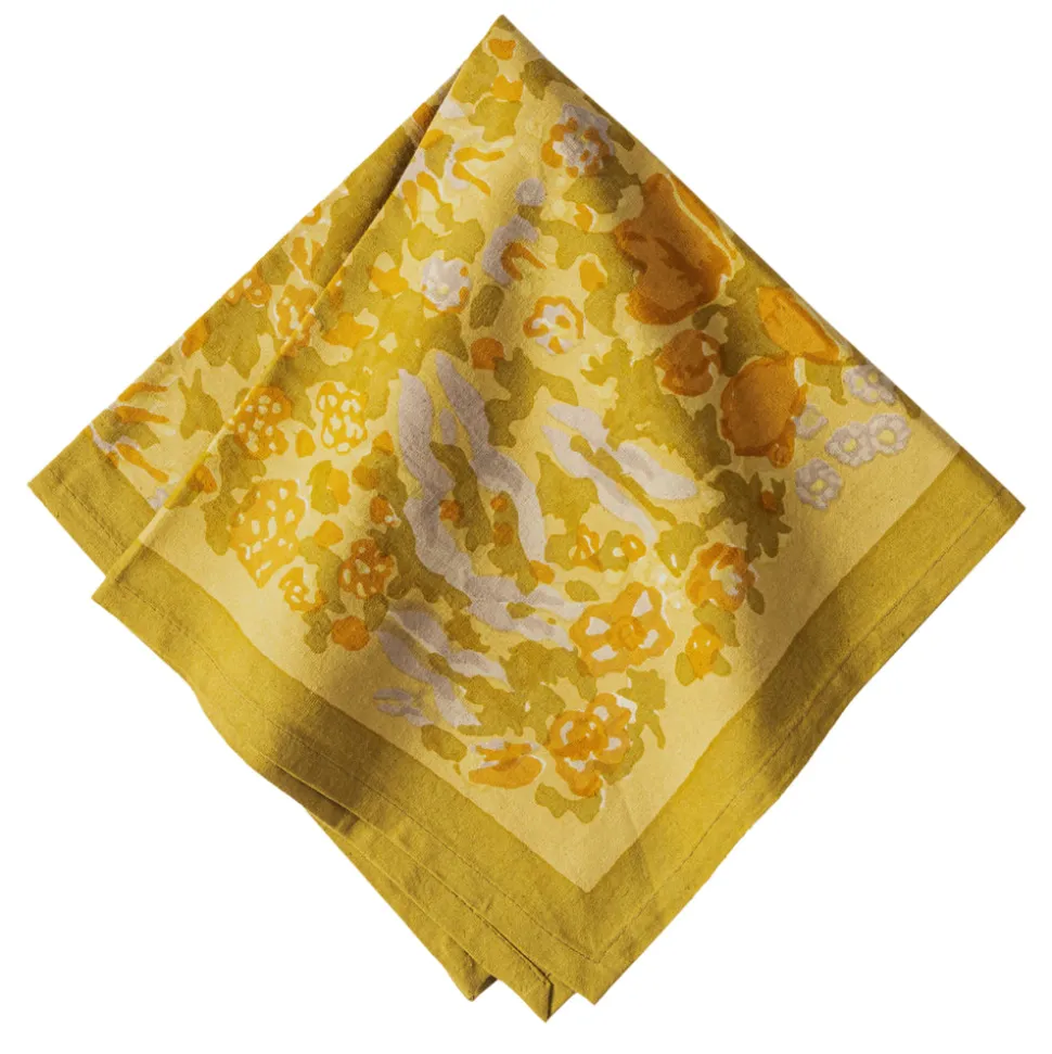 Jardin Napkins Mustard & Grey, Set of 6