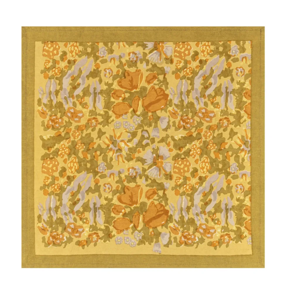 Jardin Napkins Mustard & Grey, Set of 6