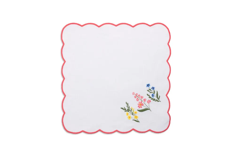Jardin Placemat and Napkin Set in White
