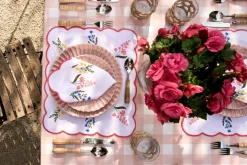 Jardin Placemat and Napkin Set in White