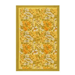 Jardin Tea Towels Mustard & Grey, Set of 3
