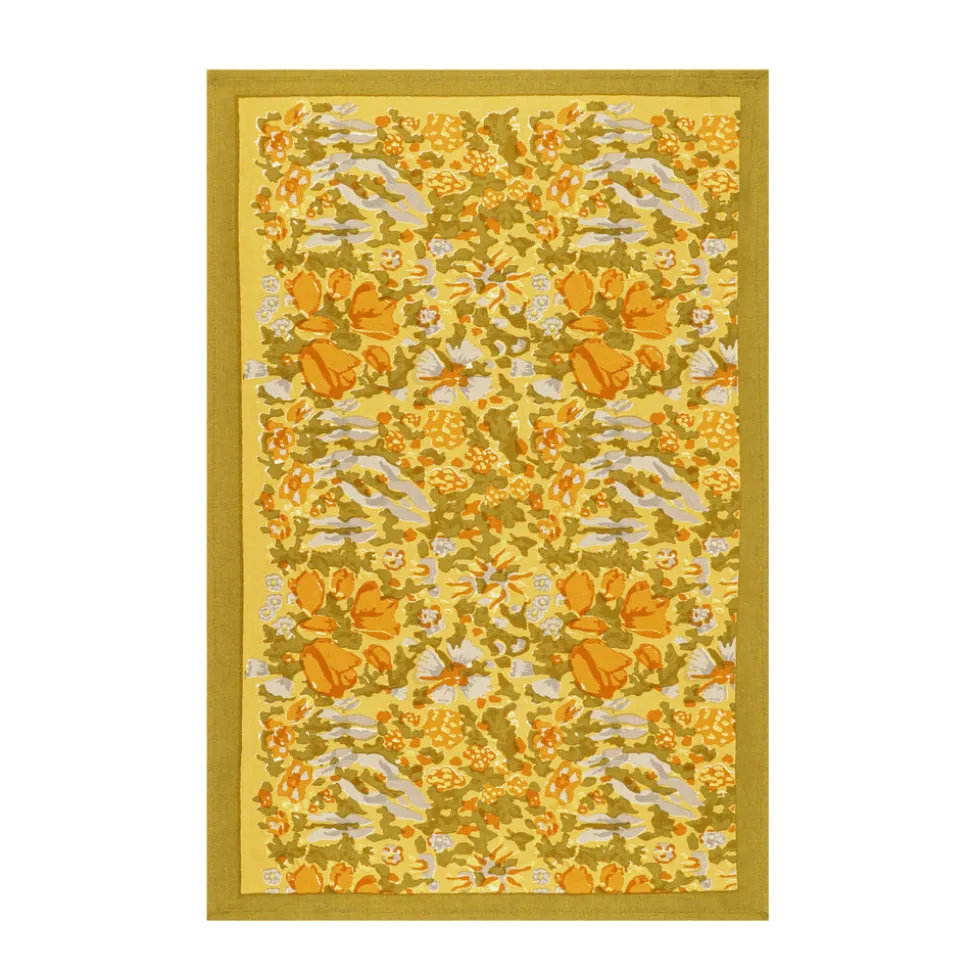 Jardin Tea Towels Mustard & Grey, Set of 3