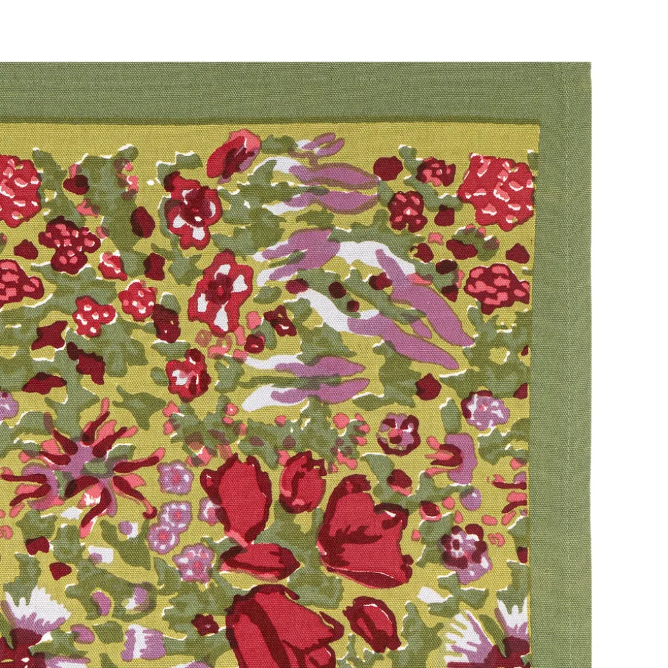 Jardin Tea Towels Red & Green , Set of 3