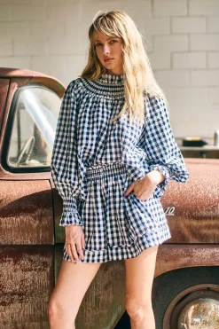 Jemma Short in Navy & White