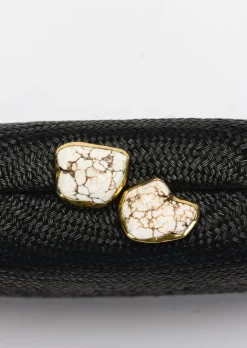 Jen Clutch with White Stone