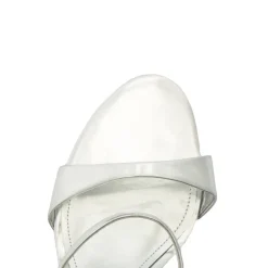 Jessica Mid Mule Metallic Sandal in Prata