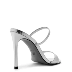 Jessica Mule Metallic Sandal in Prata