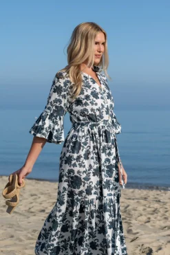 Joanna Dress In Blue Dahlia