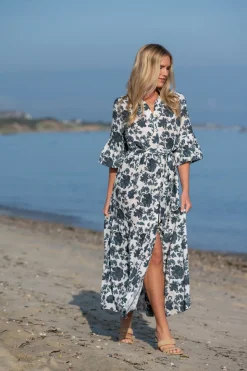 Joanna Dress In Blue Dahlia