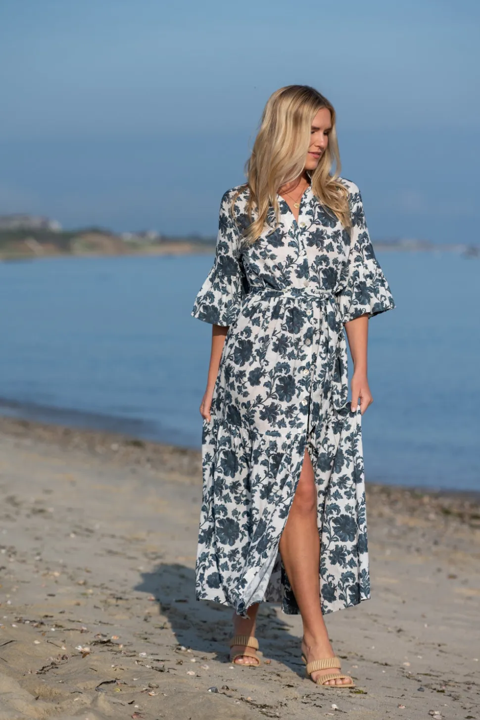 Joanna Dress In Blue Dahlia