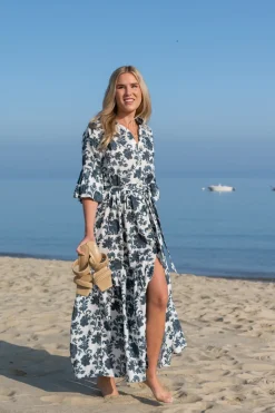 Joanna Dress In Blue Dahlia